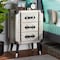 Baxton Studio Dilan Antique Silver Finished Metal Trunk 3-Drawer Nightstand 160-10251 - alternate 7